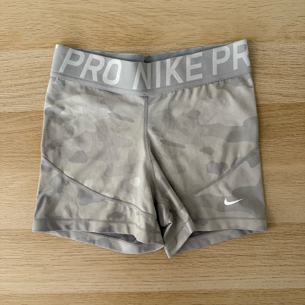 Nike Women's Athletic Shorts in Gray Camo